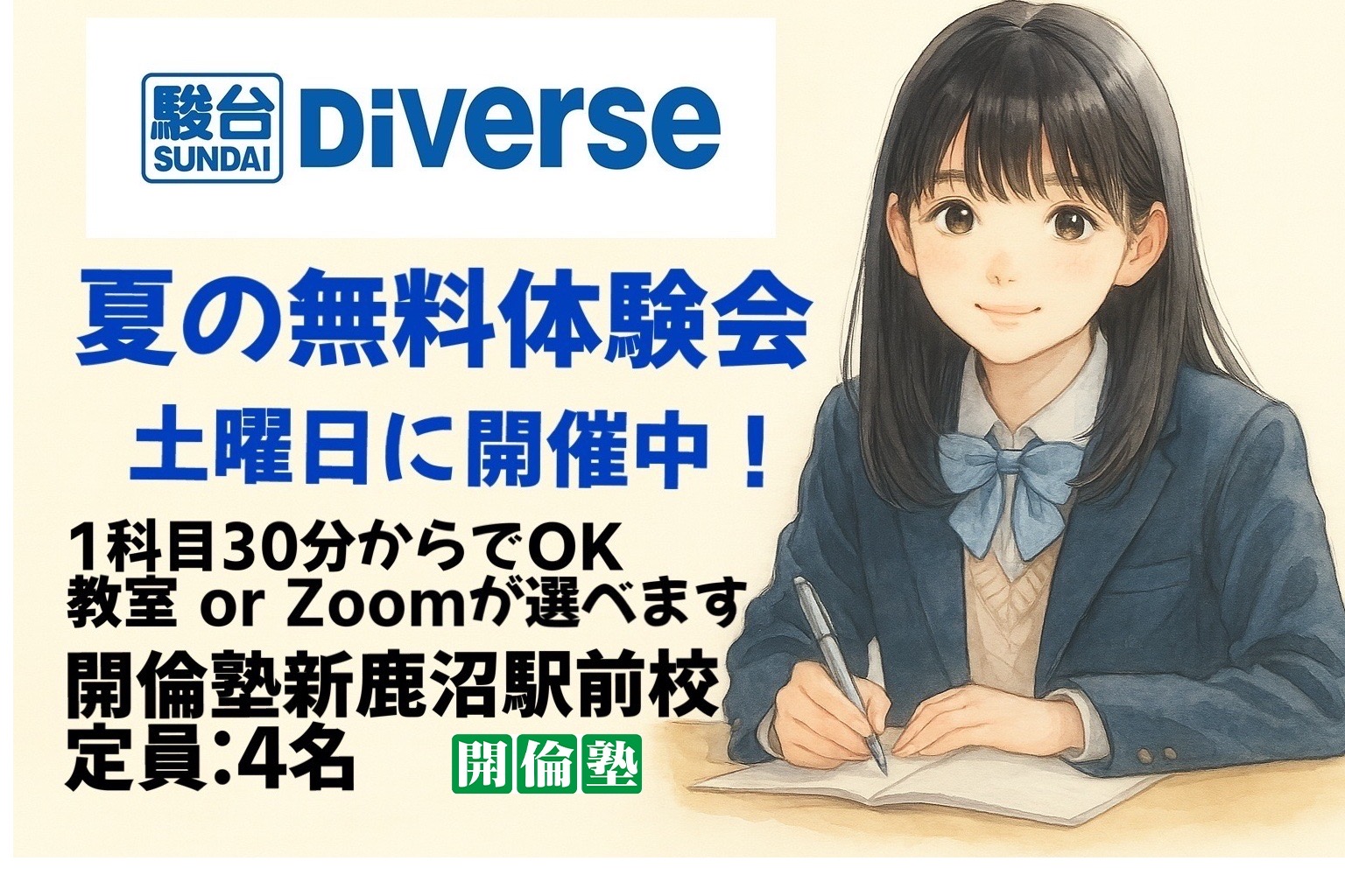 夏の無料体験会バナー